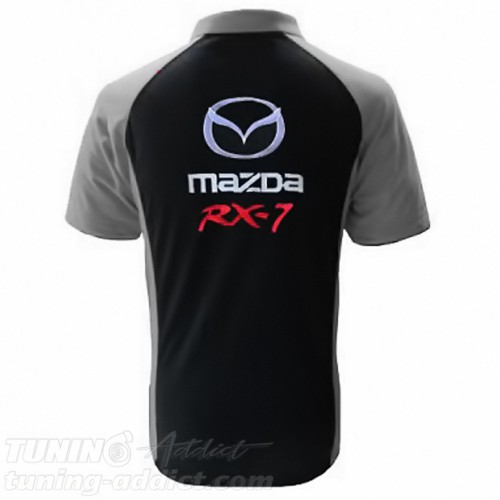 POLO MAZDA RX 7 COULEUR NOIR ET GRIS