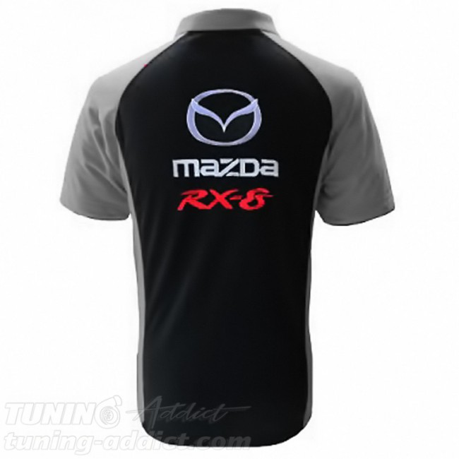 POLO MAZDA RX 8 COULEUR NOIR ET GRIS