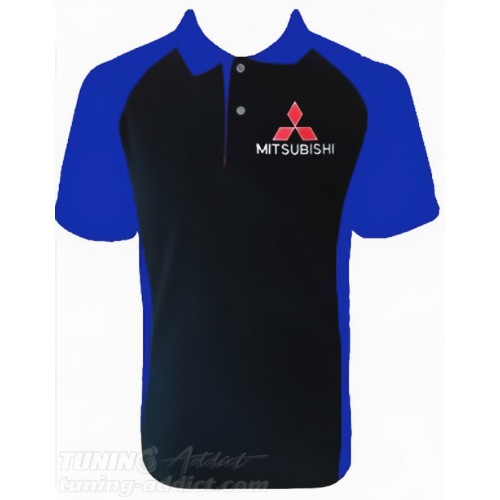 POLO MITSUBISHI COULEUR NOIR ET BLEU