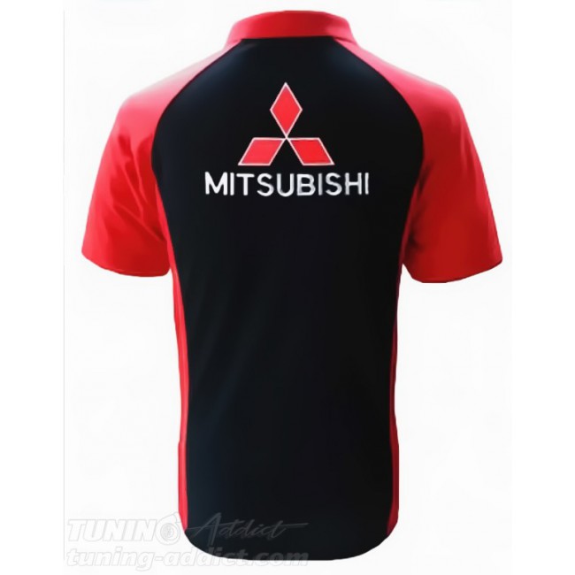 POLO MITSUBISHI COULEUR NOIR ET ROUGE