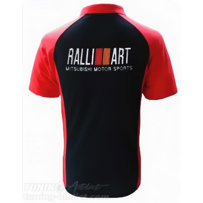 POLO MITSUBISHI RALLIART COULEUR NOIR ET ROUGE