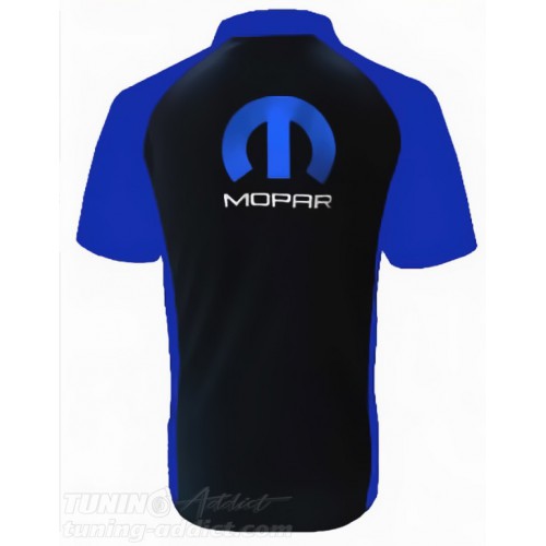 POLO MOPAR COULEUR NOIR ET BLEU