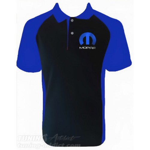 POLO MOPAR COULEUR NOIR ET BLEU