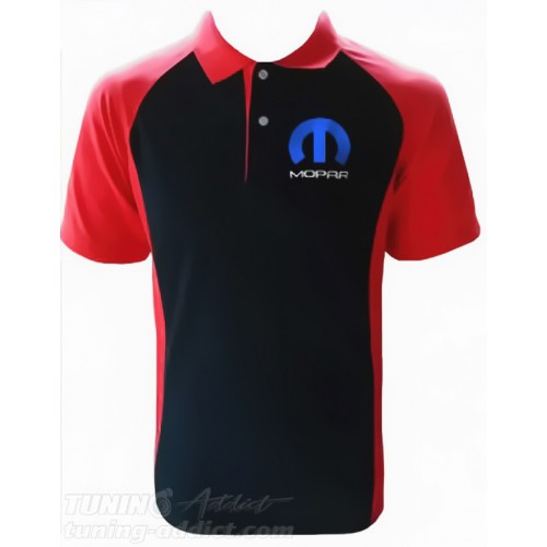 POLO MOPAR COULEUR NOIR ET ROUGE