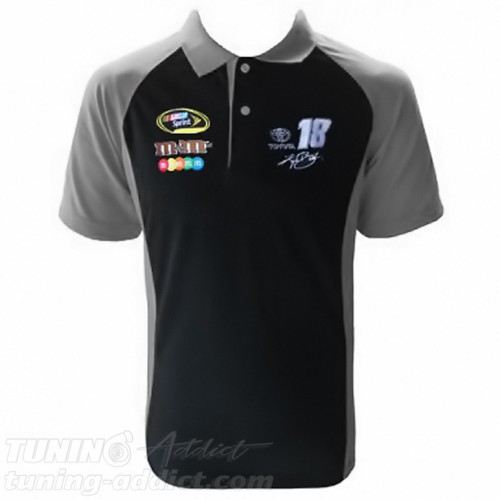 POLO NASCAR COULEUR NOIR ET GRIS