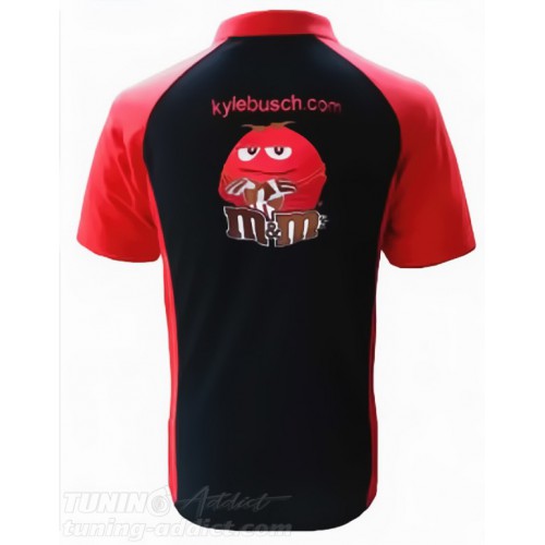 POLO NASCAR COULEUR NOIR ET ROUGE