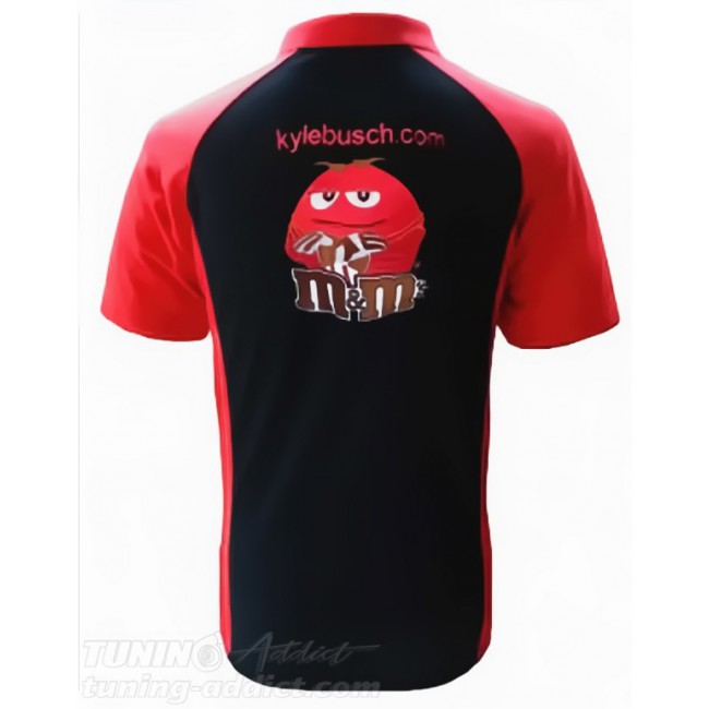 POLO NASCAR COULEUR NOIR ET ROUGE