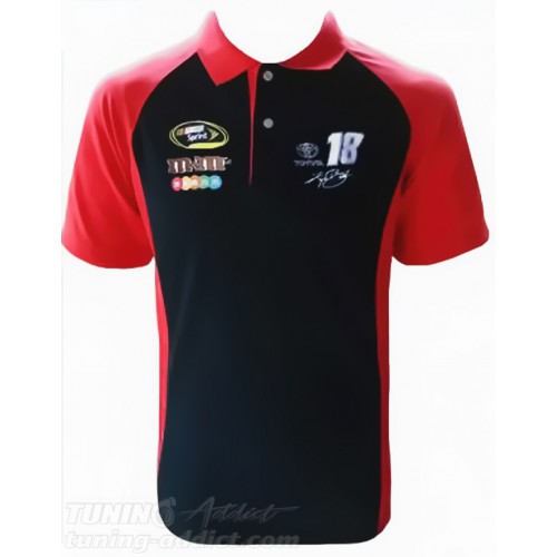 POLO NASCAR COULEUR NOIR ET ROUGE