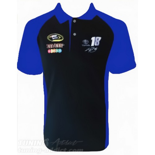 POLO NASCAR MM COULEUR NOIR ET BLEU