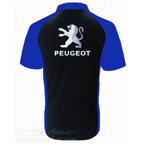 POLO PEUGEOT - NOIR / BLEU