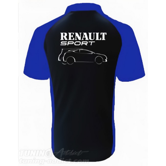 POLO RENAULT SPORT COULEUR NOIR ET BLEU