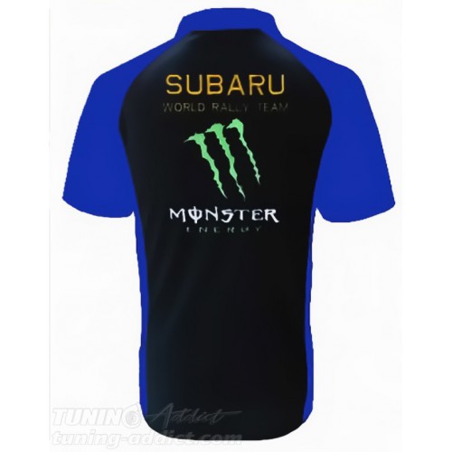 POLO SUBARU MONSTER - NOIR / BLEU