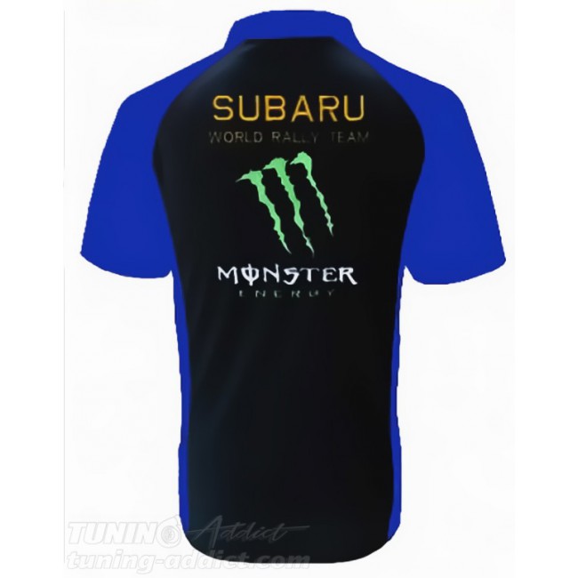 POLO SUBARU MONSTER COULEUR NOIR ET BLEU