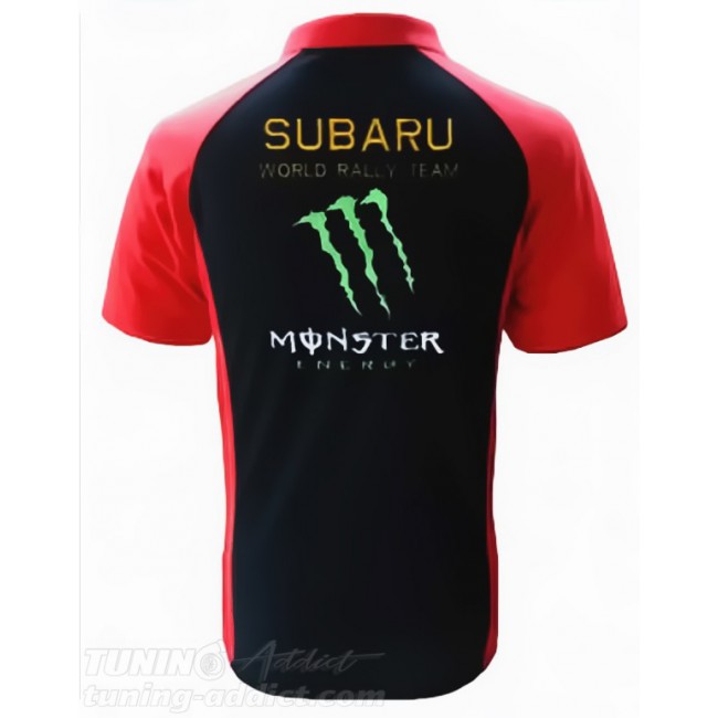 POLO SUBARU MONSTER RACING COULEUR NOIR ET ROUGE