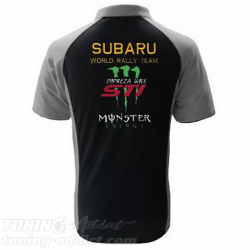 POLO SUBARU MONSTER STI COULEUR NOIR ET GRIS