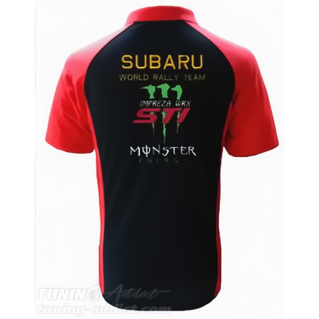 POLO SUBARU MONSTER STI COULEUR NOIR ET ROUGE