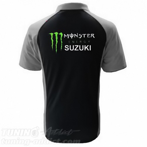 POLO SUZUKI MONSTER COULEUR NOIR ET GRIS