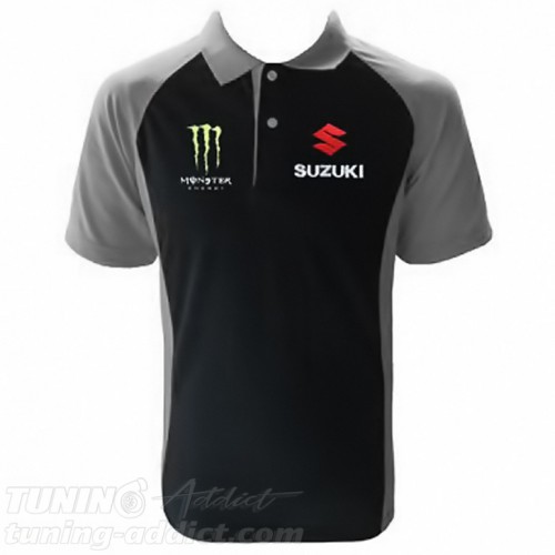 POLO SUZUKI MONSTER COULEUR NOIR ET GRIS