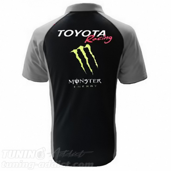 POLO TOYOTA MONSTER COULEUR NOIR ET GRIS