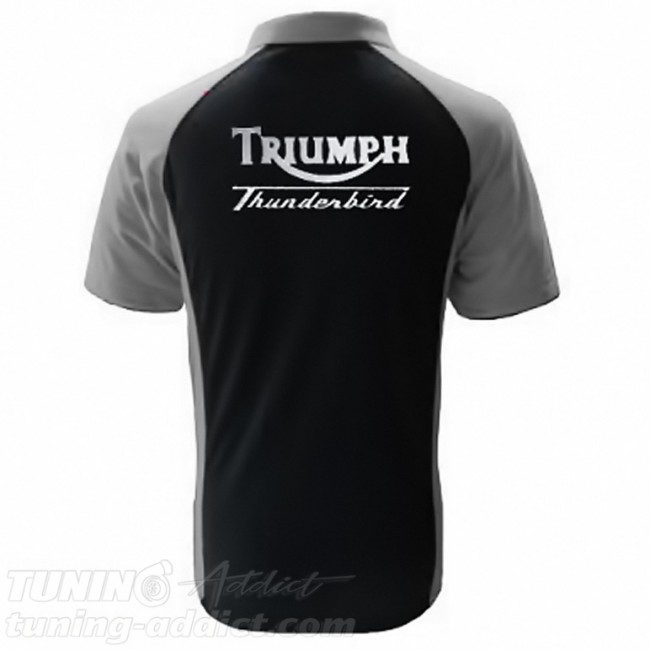 POLO TRIUMPH THUNDERBIRD COULEUR NOIR ET GRIS