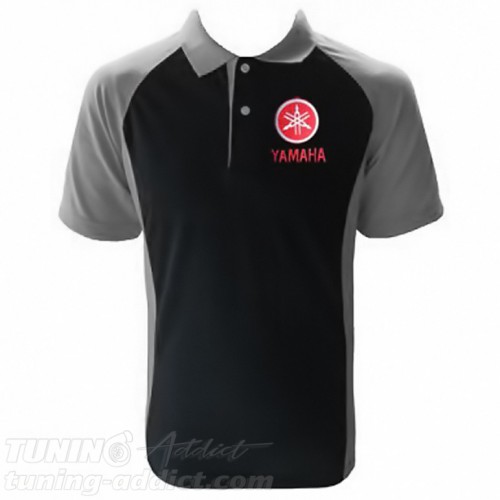 POLO YAMAHA COULEUR NOIR ET GRIS