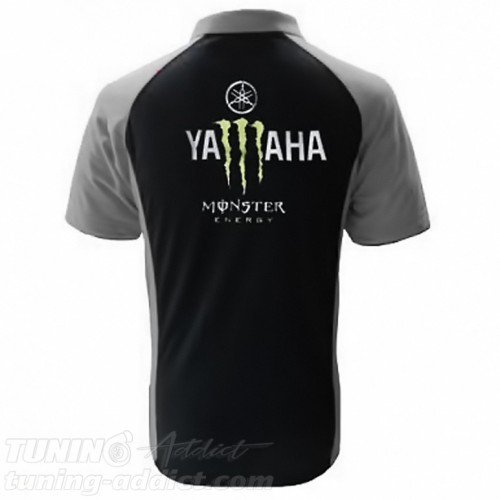 POLO YAMAHA MONSTER RACING COULEUR NOIR ET GRIS