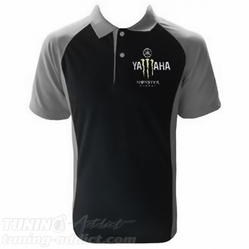 POLO YAMAHA MONSTER RACING COULEUR NOIR ET GRIS