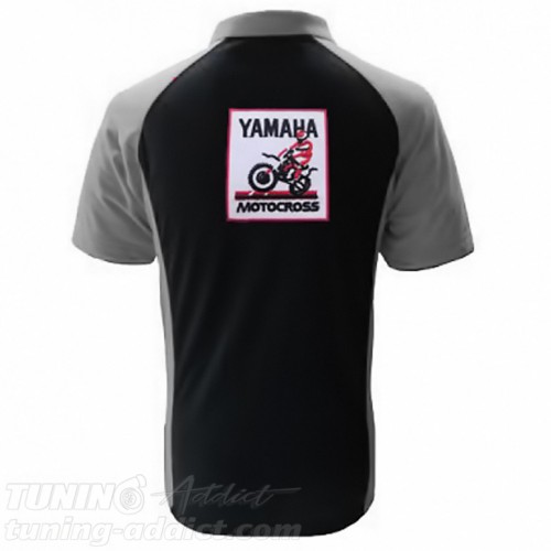 POLO YAMAHA MOTOCROSS COULEUR NOIR ET GRIS