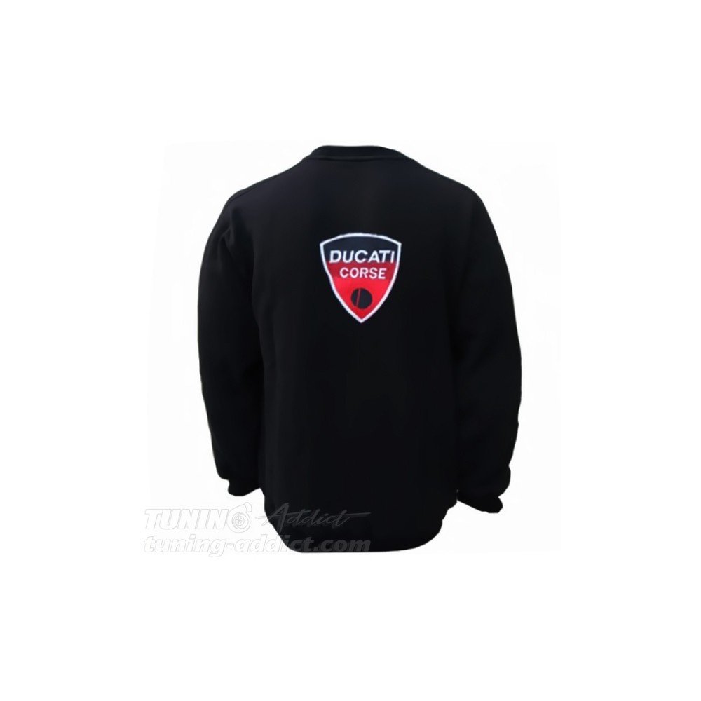 Sweat-shirt Enfant Ducati Corse - Rouge, Blanc, Noir - 100% Coton - Collection Officielle - Taille 4-6 Ans