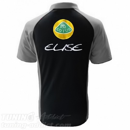 POLO LOTUS ELISE SHIRT COULEUR NOIR ET GRIS